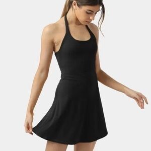 Halara NWT‎ Everyday Cloudful™ Fabric Backless 2-in-1 Activity Dress Black S